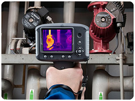 Thermal cameras allow hot spots to be quickly and easily visualized